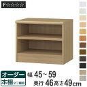 オーダー本棚 タフ棚板 幅45-59cm 奥行46cm 高さ49cm ( 収納棚 書棚 本棚 オーダー ラック 壁面収納 書庫 日本製 オーダーメイド 文庫本 コミック フリーラック )