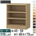 オーダー本棚 タフ棚板 幅45-59cm 奥行46cm 高さ70cm ( 収納棚 書棚 本棚 オーダー ラック 壁面収納 書庫 日本製 オーダーメイド 文庫本 コミック フリーラック )