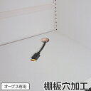 棚板穴加工(オープス専用・デスク加工不可) ( 加工オプション 加工 オーダー セミオーダー 穴加工 配線用 オープス用 オーダーラック オフィス家具 ハイシェ...