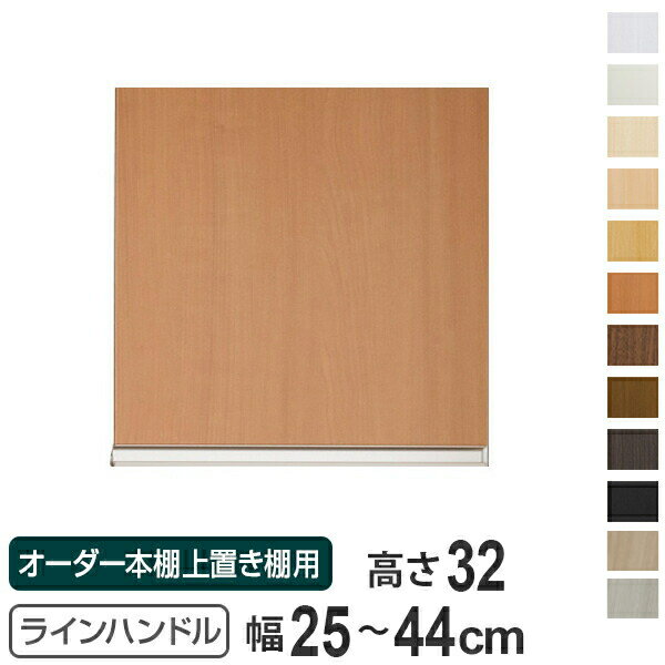 専用扉 オーダー本棚 上置き棚用 ラインハンドル扉 Type32 幅25～44cm 片開き （ 送料無料 オーダーメイド セミオーダー 扉 オプション ）