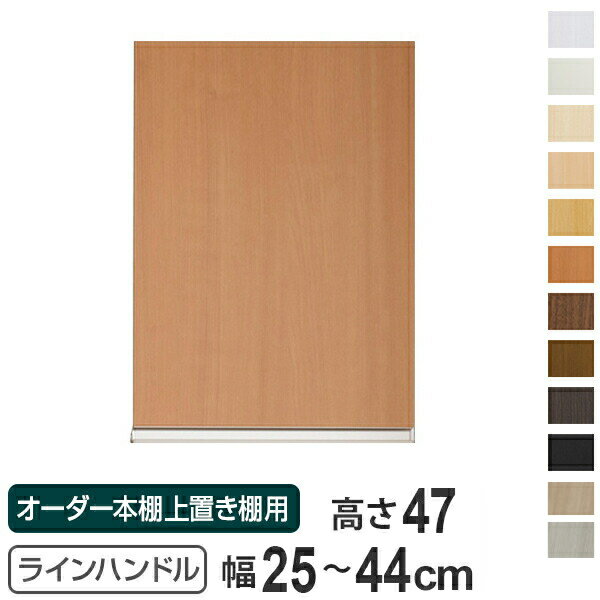 専用扉 オーダー本棚 上置き棚用 ラインハンドル扉 Type47 幅25〜44cm 片開き （ ...
