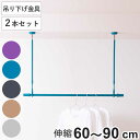 室内物干し 2本セット 吊り下げ型物干し ドライウェーブ インテリア物干し 吊り下げ ( DRY・WAVE 室内干し 天井 ポール 2本 60〜90 日本製 吊...