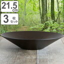 プレート 21.5cm ログ スタックプレート プラスチック 3枚セット ( 食洗機対応 電子レンジ対応 お皿 食器 皿 中皿 木製風 洋食器 樹脂製 軽い 割れにくい スタッキング 和風 洋風 介護 持ちやすい おしゃれ )