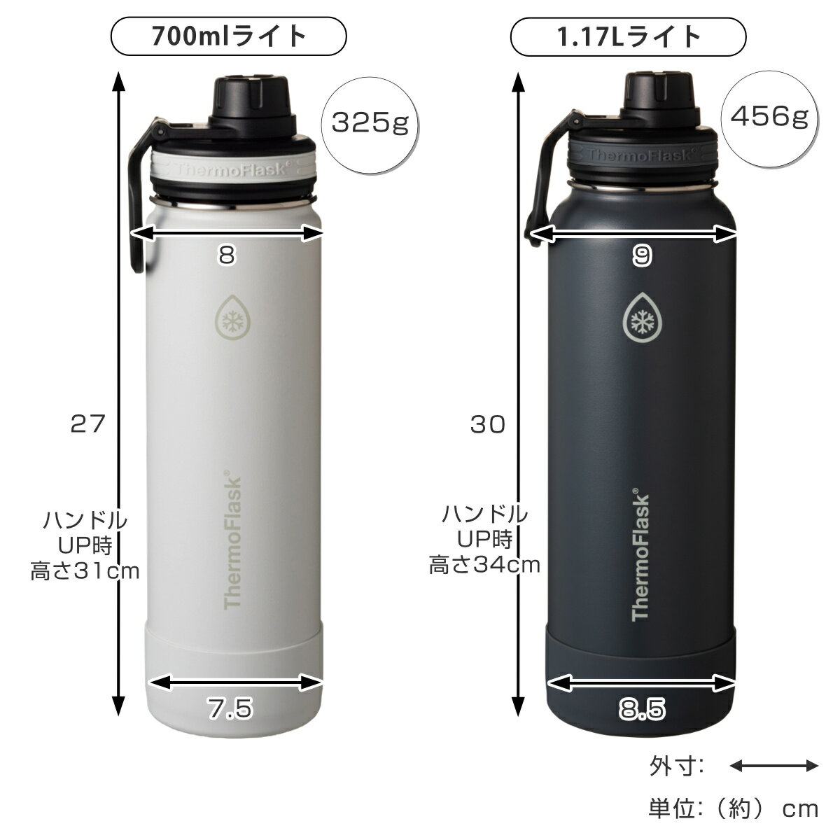 【レビュー特典付き】 水筒 約1L スポーツボトル サーモフラスク ライト 700ml 1.1...