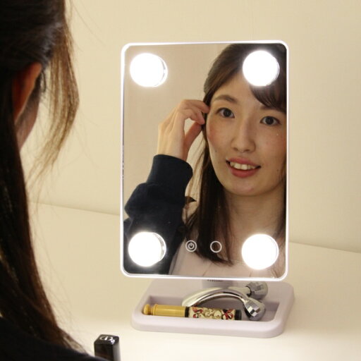 ミラー ライト付き 鏡 LEDライト スタンドミラー タッチパネル 縦横両用 小物置き 化粧鏡 ( メイク LED 卓上ミラー 折りたたみ コンパクトミラー 卓上鏡 化粧 LEDライト付き かがみ ) ミラー ライト付き 鏡 LEDライト スタンドミラー タッチパネル 縦横両用 小物置き 化粧鏡 ( メイク LED 卓上ミラー 折りたたみ コンパクトミラー 卓上鏡 化粧 LEDライト付き かがみ )