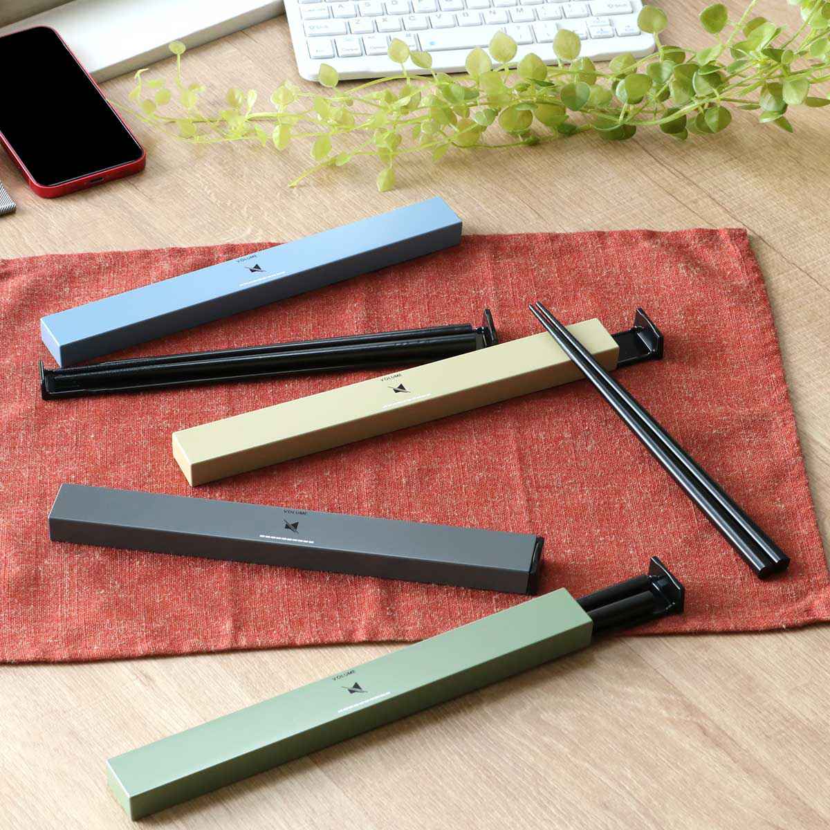 箸箱セット 20.5cm 箸 箸箱 VOLUME スクエア ( 20.5センチ お箸 はし箱 カトラリー セット 大人 お弁当用 携帯箸 お弁当用箸 弁当 お弁...