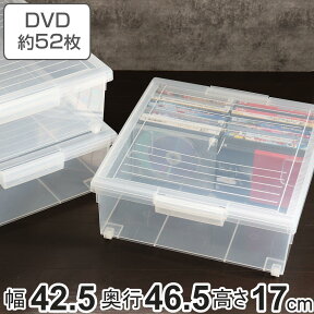 DVD収納ケース いれと庫 DVD用 ワイド （ 収納ケース 収納ボックス メディア収納 ボックス ケース フタ付き プラスチック クリア 簡易キャスター 大容量 日本製 DVD ゲーム ブルーレイ 積み重ね 透明 収納 保管 整理 小物収納 ）