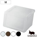 収納ボックス 前開き 幅45×奥行42×高さ31cm KABAKO カバコ M （ 収納ケース 収納 プラスチック フラップ ストッカー 衣装ケース おもちゃ箱 衣類 洋服 積み重ね フタ付き クローゼット収納 洗面所 キッチン ）