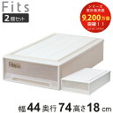 収納ケース Fits フィッツ フィッツケース スリムL 引き出し 同色2個セット 押入れ ( 収納 衣装ケース 押入れ収納 積み重ね 幅44 奥行74 高さ1...
