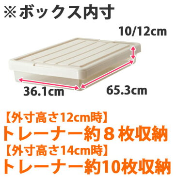 収納ケース Fits フィッツ フィッツケース スリムボックス74 フタ付き ( 収納 隙間収納 すき間収納 すきま収納 収納ボックス ベッド下収納ボックス 衣装ケース プラスチック 奥行74 幅44 ベッド下 押入れ収納 天馬 日本製 国産 浅型 薄型 )