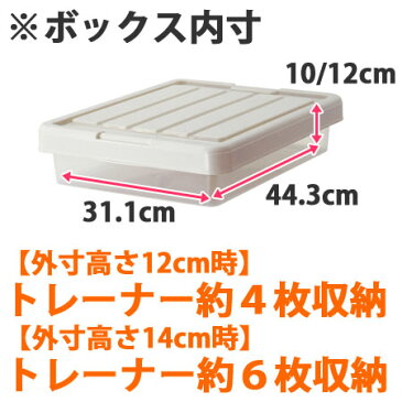 収納ケース Fits フィッツ フィッツケース スリムボックス53 フタ付き 2個セット ( 収納 隙間収納 すき間収納 すきま収納 収納ボックス ベッド下収納ボックス 衣装ケース プラスチック 奥行53 幅39 ベッド下 押入れ収納 天馬 日本製 国産 浅型 薄型 )