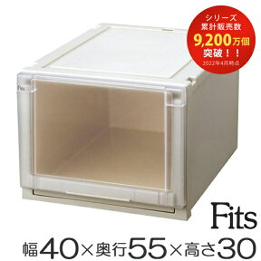 Fits フィッツユニットケース4030 （ 幅40×奥行55×高さ30cm フィッツ 収納 収納ボックス 収納ケース 引き出し プラスチック 衣装ケース 日本製 引出し 天馬 押入れ収納 押入れ クローゼット 積み重ね スタッキング ）