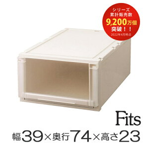 Fits フィッツユニットケース（L）3923 （ 幅39×奥行74×高さ23cm フィッツ 収納 押し入れ 収納ケース 引き出し プラスチック 衣装ケース 日本製 引出し 天馬 押入れ収納 押入れ クローゼット 積み重ね 収納ボックス ）