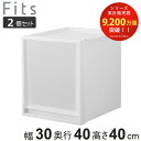 収納ケース 同色2個セット Fits フィッツケース マルチ 40-30L ( 幅30×奥行40×高さ40cm 収納 ケース 衣類収納 積み重ね 収納ボックス 衣装ケース クローゼット収納 引き出し 衣類ケース 洗面所 小物収納 プラスチック )