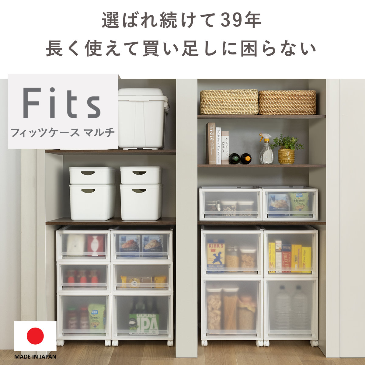 収納ケース 2個セット Fits フィッツ フィッツケース マルチ 40-40S （ 幅40×奥行4...