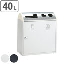 【法人限定】 屋内用ゴミ箱 ダストボックス 2分別 40L×2 トリムSR L 一般ごみ かん・びん ( 送料無料 ゴミ箱 分別 ごみ箱 屋内用 屋内 業務用 ごみばこ 一般ゴミ 缶 瓶 ビン 分別ゴミ箱 分別用 日本製 )(3)