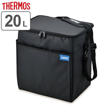 保冷バッグ クーラーバッグ サーモス thermos 折りたたみ 20L （ ソフトクーラー コンパクト 2WAY エコバッグ 20リットル 折り畳み メッシュポケット付き 断熱構造 ポケット付き ダブルファスナー ショルダーベルト ）