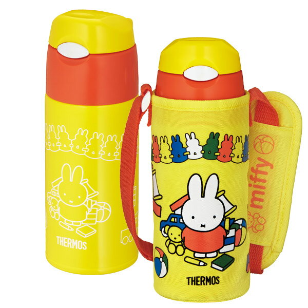 サーモス 水筒 キッズ 400ml ステンレス ミッフィー 真空断熱ストローボトル FHL-402FB （ THERMOS miffy 保冷 ワンプッシュ スポーツドリンク対応 子供 子供用水筒 ステンレスボトル ストロー ワンタッチ 幼稚園 保育園 キッズ ）