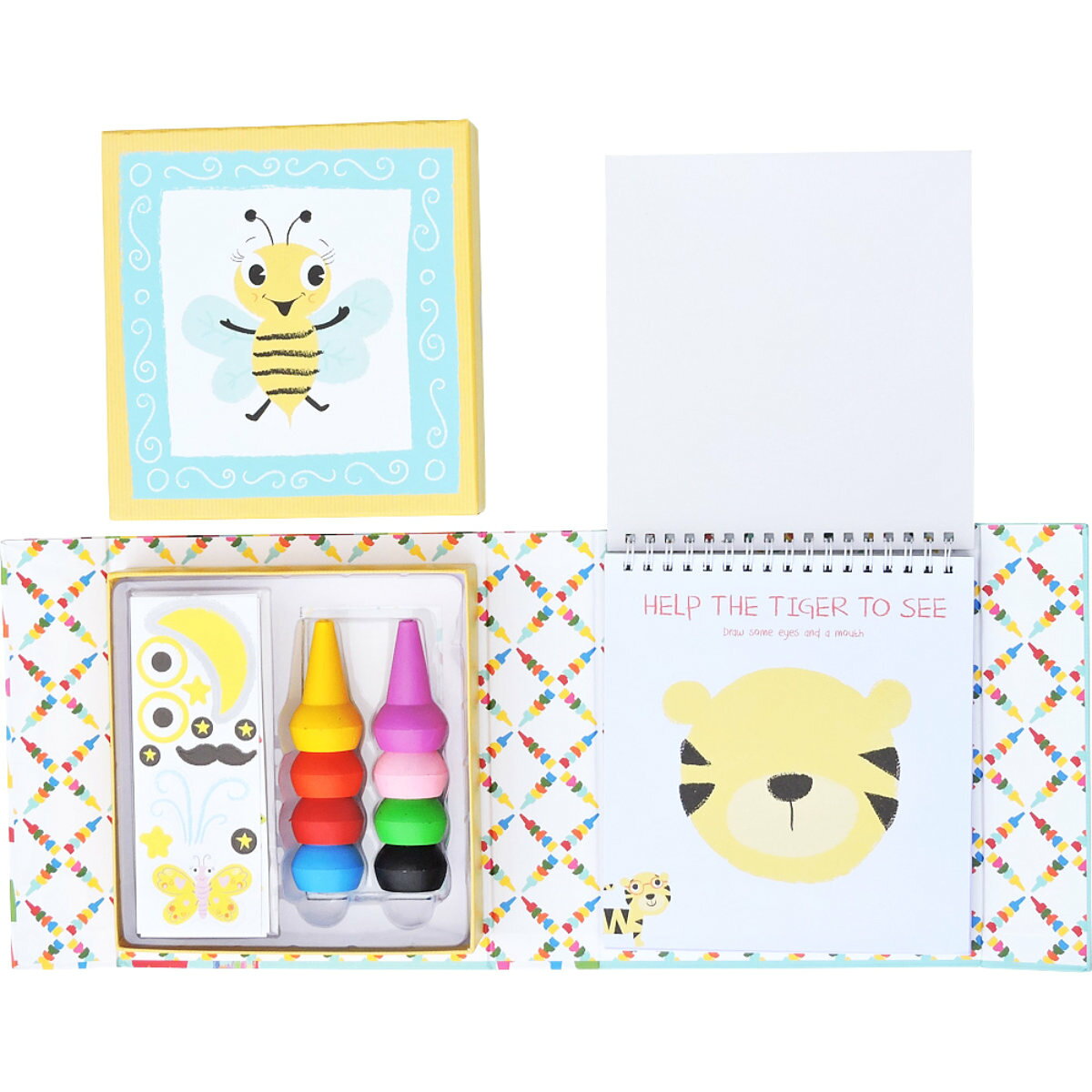おもちゃ いっぱいらくがきクレヨンセット 動物 （ お絵かき ノート クレヨン セット 色塗り 子供 キッズ 幼児 3歳 男の子 女の子 スケッチ イラスト 色えんぴつ お絵描き アニマル ケース付き プレゼント ） livingut-10181477 リビングート 楽天市場店 サンプル画像3