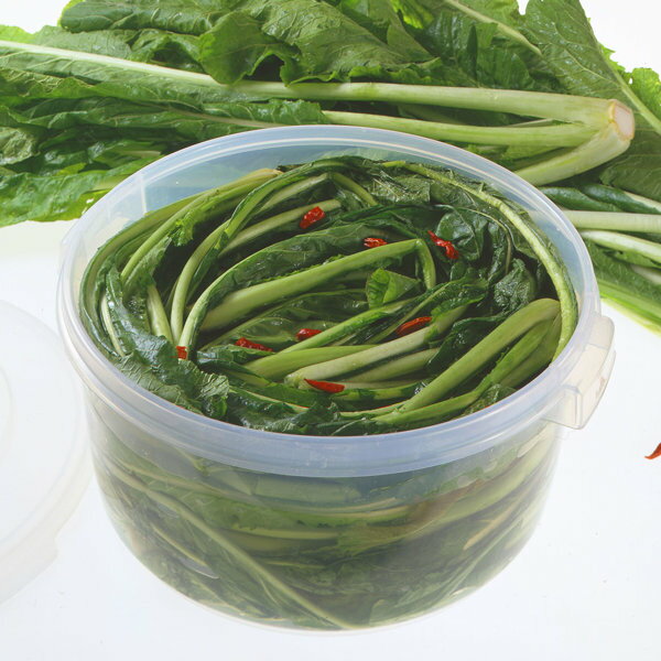 漬物容器 4L 深型 クリア 漬物シール 4型 （ 漬け物容器 漬物樽 お漬物 保存容器 プラスチック つけもの容器 漬物器 漬物 漬け物 つけもの ぬか漬け 保存 容器 ） 2