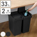 ゴミ箱 33L 同色2個セット ユニード スライドペール ( UNEED ごみ箱 33リットル 同色 2個セット 棚下OK ふた付き スライド式 スリム 分別 ...