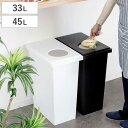 ゴミ箱 ユニード ロック&プッシュ 33L 45L ふた付き ( 45l 密閉 臭わない パッキン ごみ箱 幅25 幅27 ダストボックス 分別 棚下 スリム ...