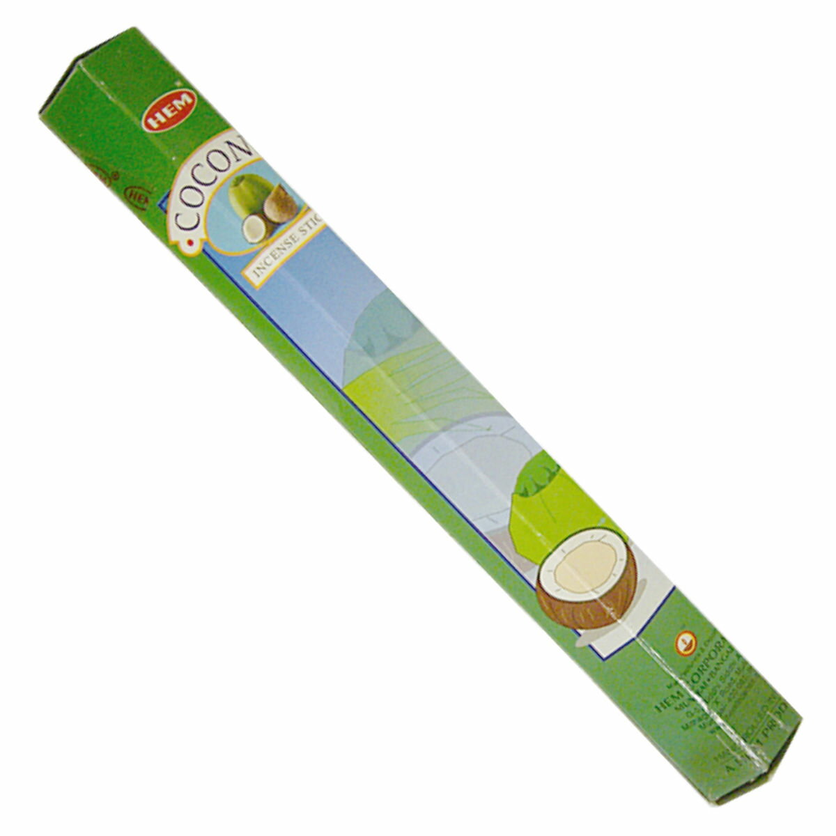 お香 HEM 六角 ココナッツ スティック （ ヘム インド インセンス フレグランス 香り 癒やし 癒し 室内香 リラックス 玄関 リビング ルームフレグランス アジアン雑貨 インド香 エスニック雑貨 スティック香 ）