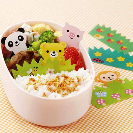 バランセット　かくれんぼアニマル　16枚入り　キャラ弁 （ お弁当グッズ デコ弁 アニマル 子供用 ）のサムネイル
