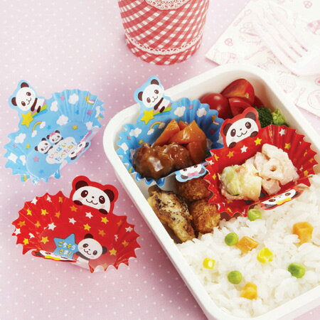 抱きつきおかずカップ 小判 るんるんパンダ 抗菌カップ ( お弁当グッズ お弁当カップ おかずカップ おかずケース キャラ弁 デコ弁 おべんとうカップ 子供用 )
