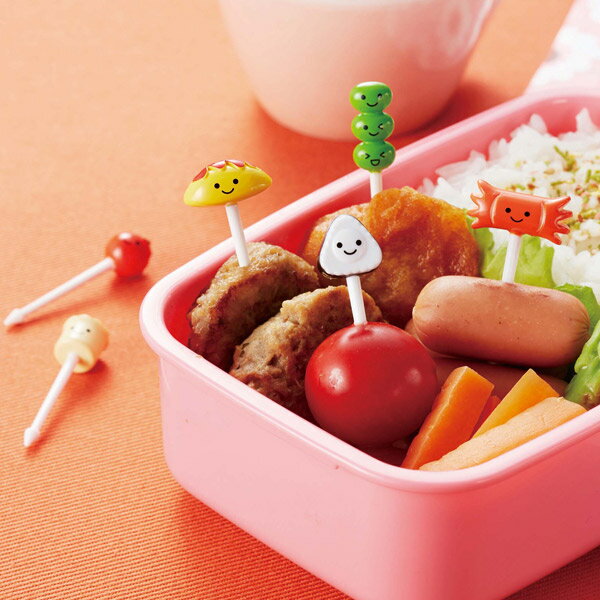 ピック おかずピック2 6本入 お弁当 （ プレゼントピック ピンチョス 6本 保育園 幼稚園 楊枝 ようじ お弁当ピック 飾り 串 ラッピング お弁当グッズ 弁当 デコ弁 ）