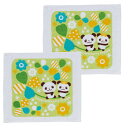 おしぼり 2枚入 るんるんパンダ タオル ( おしぼりタオル ハンドタオル お手拭き 子供 パンダ 綿 コットン 幼稚園 保育園 小学校 給食 キッズ ぱんだ ...