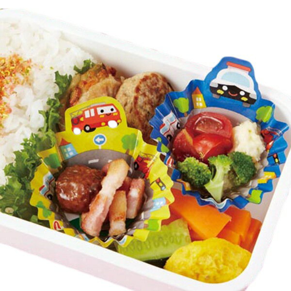 抱きつきおかずカップ はたらくのりもの 16枚入 抗菌 ( おかず入れ お弁当カップ お弁当グッズ おべんとうカップ キャラ弁 デコ弁 のりもの 乗り物 子供用...