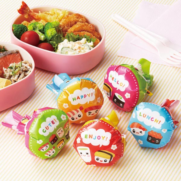 おにぎりラップ へんしんおにぎりラップ SUSHI 15枚入り ( キャラ弁 お弁当グッズ ランチグッズ おむすびラップ デコ弁 子供用 すし 寿司 )