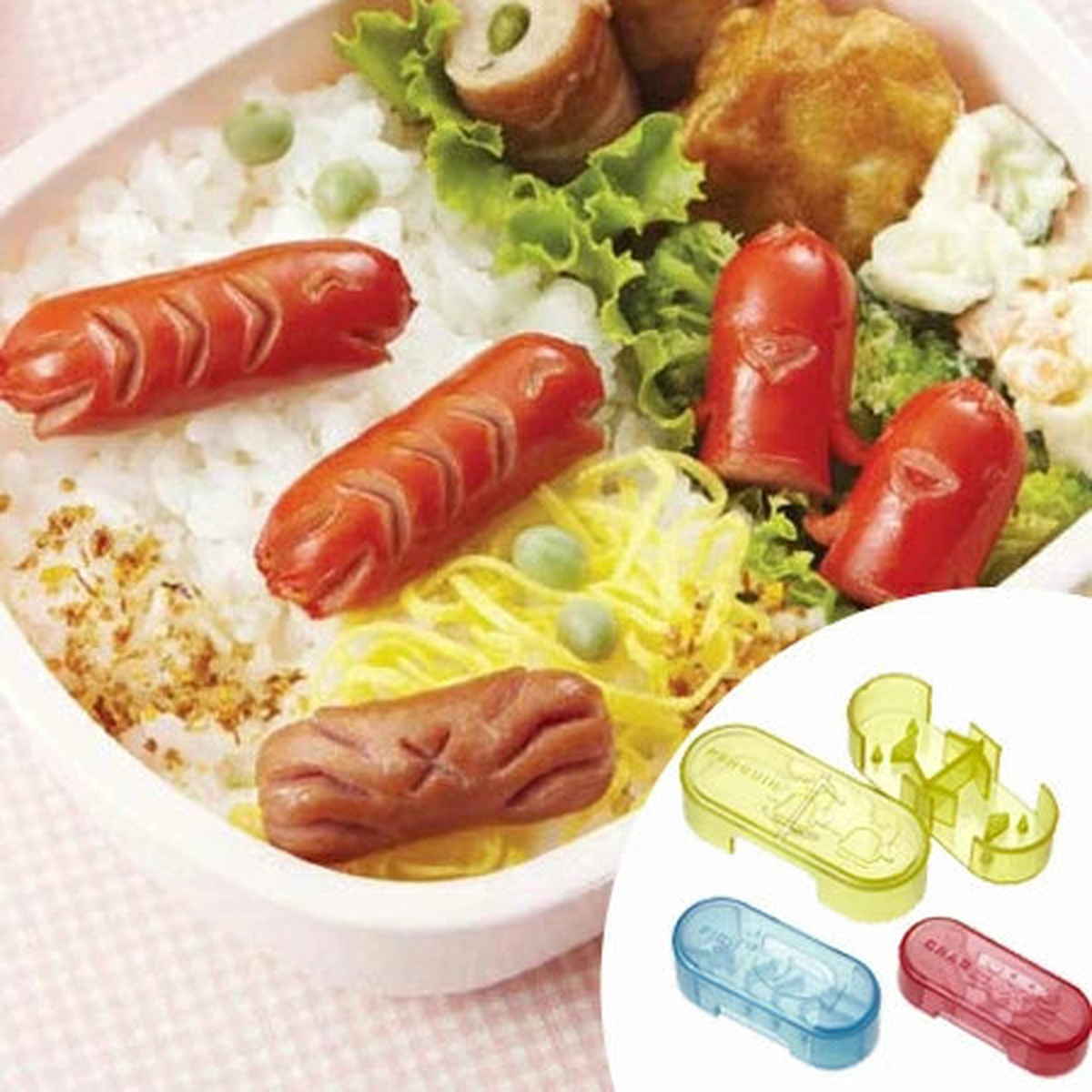 ウインナー抜き型 ウィンナー名人 3個組 ( ソーセージ抜き型 ウィンナー 抜き型 型抜き 抜型 お弁当グッズ キャラ弁 子供用 アレンジ デコ弁 幼稚園 保育...