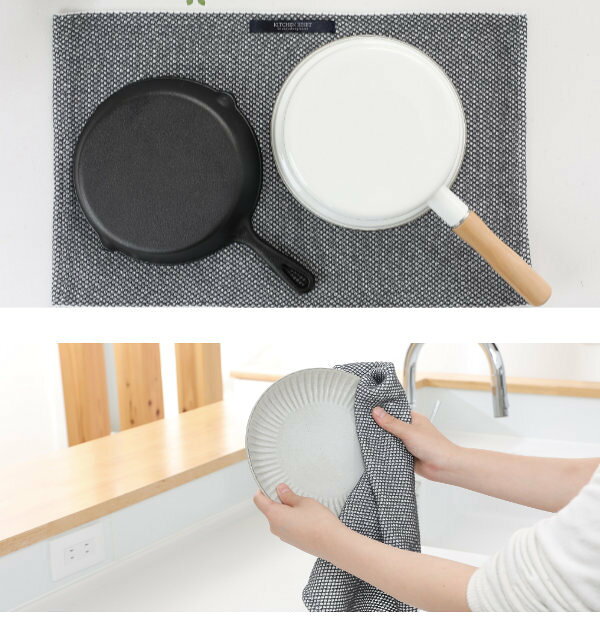 ふきん キッチンリセット 吸水クロス 綿 （ 布巾 フキン 食器拭き 食器拭きクロス テーブルクロス 手拭きタオル 吸水 お手拭き キッチンタオル 食卓用 テーブル用 キッチン用 吊り下げ 綿100％ 日本製 ） livingut-10158715 リビングート 楽天市場店 サンプル画像3