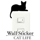 wall story ウォールステッカー 壁紙シール 猫 寝そべり CAT LIFE （ インテリアシール ウォールシール Wall story コンセント 壁 シール デコレーションステッカー デコレーションシール スイッチ ）