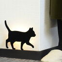 LEDライト That’s Light! CAT WALL LIGHT てくてく ( 足元灯 フットライト LED 猫 ウォールライト ねこ おしゃれ センサーライト 屋内 電池式 ウォールステッカー 光る ネコ センサー 壁 キャット )