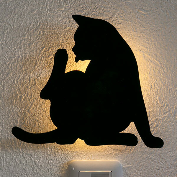 LEDライト Thats Light！ CAT WALL LIGHT けづくろい （ 足元灯 LED 猫 フット ライト ウォールライト ねこ おしゃれ センサーライト 屋内 電池式 ウォールステッカー 光る ネコ センサー 壁 キャット ）