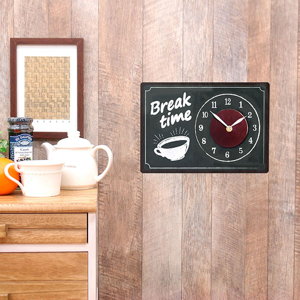 掛け時計 ウォールクロック ステッカー カフェ CHALK BOARD 1 （ 壁掛け時計 時計 インテリア シールクロック ウォールステッカー ウォールアート 子ども部屋 壁 シール 貼る 剥がせる 時計 店舗 お店 カフェ 壁時計 ）
