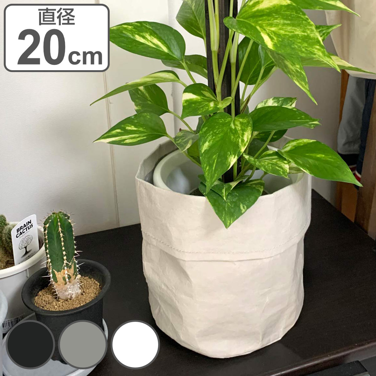 鉢カバー プランターカバー Mサイズ ペーパー 直径20cm ポットカバー 植木鉢カバー 植木鉢 プランター カバー プランターバスケット 綿 円形 筒型 5号鉢 6号鉢 観葉植物 鉢植え 花 室内 収納 …