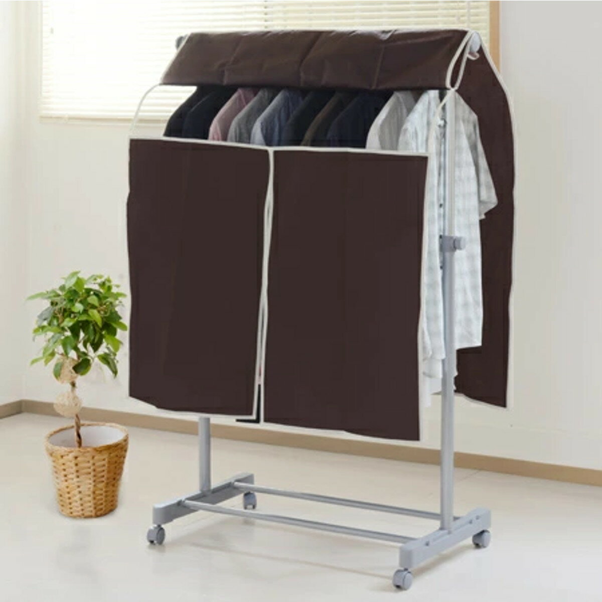 パイプハンガー用カバー 75〜90cm対応 プラスワン ( ハンガーラック ハンガー掛け 洋服掛け )