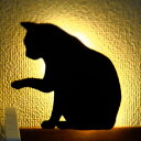 LEDライト CAT WALL LIGHT ちょっかい ( 足元灯 フットライト LED 猫 キャット ウォールライト ねこ おしゃれ センサーライト 屋内 電...