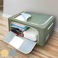 収納ボックス 布 マルチ 窓付き 前開き 衣類収納 ( 収納ケース 衣類 洋服 収納 押入れ収納 クローゼット収納 衣装ケース 布製 おしゃれ 収納袋 持ち手付き 透明窓 洋服収納 衣替え ファブリック フタ付き )