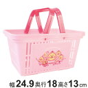 かご バスケット こびとづかん キャラバスケット 幅24.9×奥行18×高さ13cm ( 収納 収納バスケット プラスチック おもちゃ入れ 子供部屋 カゴ ハンドル付き おもちゃ箱 おもちゃ 子供 片付け 整理整頓 キャラクター )