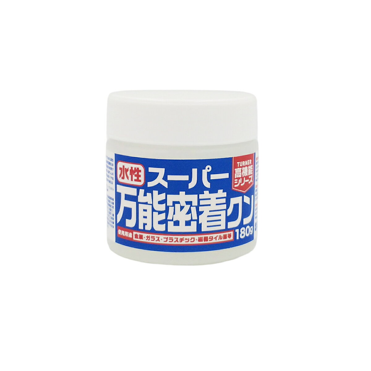 サイズ容量約 180g内容量1個成分合成樹脂、水、防腐剤注意事項※塗装する基材(素地)が金属や、プラスチックの場合【基材(素地)に対する密着性一覧※1】を参照して、アルコールうすめ液等で脱脂、または目粗しをしてください。備考用途：塗装用下塗剤塗り面積：約2平方メートル/180g (1回塗り)区分返品・キャンセル区分（小型商品）ギフトラッピングページを見る●様々な素材に密着する、水性タイプの塗装用下塗り剤です。●金属・ガラス・プラスチック・磁器タイル面など、塗料が密着しにくい素材にも対応します。●嫌な臭いが少なく、液だれもしにくいため、扱いやすいです。おすすめポイント様々な素材に密着する、水性タイプの塗装用下塗り剤 180g様々な素材にしっかり密着する塗装用下塗り剤です。金属・ガラス・プラスチック・磁器タイル面など、塗料が密着しにくい素材にも対応し、優れた密着力を発揮します。臭いが少なく扱いやすい水性タイプで扱いやすく、嫌な臭いがしにくいため室内作業にも最適。屋外でも使用可能な強力な密着性があります。液だれしにくく、均一に塗りやすいため、初心者の方でもスムーズに作業できます。ご注意点塗装する基材(素地)が金属や、プラスチックの場合【基材(素地)に対する密着性一覧※1】を参照して、アルコールうすめ液等で脱脂、または目粗しをしてください。サイズ違い180g【▲このページの商品】500g関連キーワード：180グラム 軟鋼板 ブリキ アルミニウム ステンレス トタン ガルバリウム鋼板 クロムメッキ 銅板 アクリル板 硬質塩ビ ポリカーボネート ABS ベークライト デコラ板 メラミン化粧板 FRP コンクリート モルタル ケイカル板 ガラス板 ホーロー 陶器質タイル 磁器質タイル 素焼き瓦 釉薬瓦 アスファルトシングル 密着 接着 剥がれ はがれ 色ムラ 光沢ムラ 汚れ シミ 対策 防止 シーラー プライマー フィラー 建材 屋根 外壁 家 エクステリア 外装 内装 建築 図工 工作 趣味 工事 大工 diy 業務用 設備 備品 LH21192 関連商品はこちら塗装用下塗剤 水性 スーパー万能密着クン 503,260円接着剤 タフグルー 500g 人工芝専用接着剤6,080円接着剤 タフグルー 16kg 人工芝専用接着剤33,660円接着剤 タフグルー 5kg 人工芝専用接着剤 12,100円剥離剤 タフリムーバー 接着剤専用剥離剤 7,680円靴 補修剤 靴底 40g×2本 2,020円専用液体プライマー プライマーU 4,280円アンティークワックス 天然素材 塗料 着色 D3,160円保冷剤 クールメイト 750g ハードタイプ 678円保冷剤 クールメイト 500g ハードタイプ 508円保冷剤 クールメイト 350g ハードタイプ 428円ホワイトボード アイパネル 90×180cm 46,800円