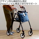 歩行車 スリムフィット ラージサイズ おしゃれ 介護 コンパクト （ 歩行器 シルバーカー カート 手押し車 折りたたみ 男女兼用 高齢者 歩行補助 シニアカー 軽量 自立 4輪 収納付き 2WAYハンドル 高身長 福祉用具 シンプル ） 2