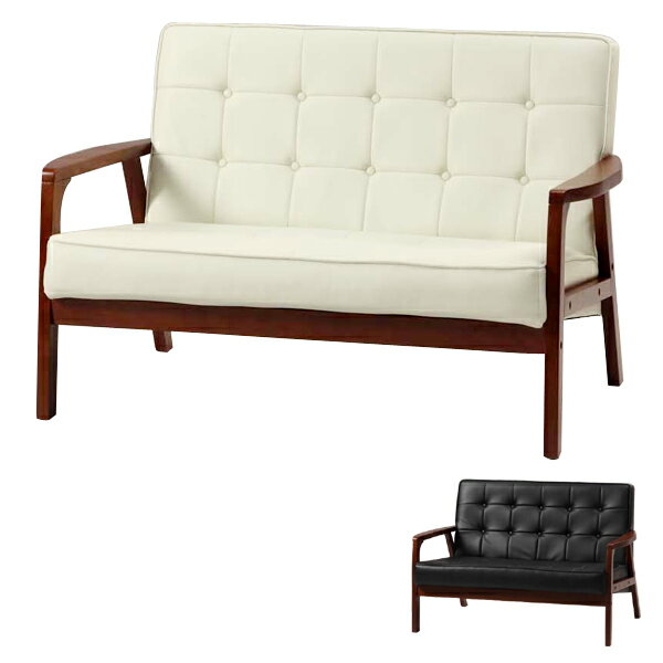 ソファ レザー調 2人掛け （ 送料無料 ソファー 椅子 二人掛け 2Pソファ 二人掛けソファ フロ ...