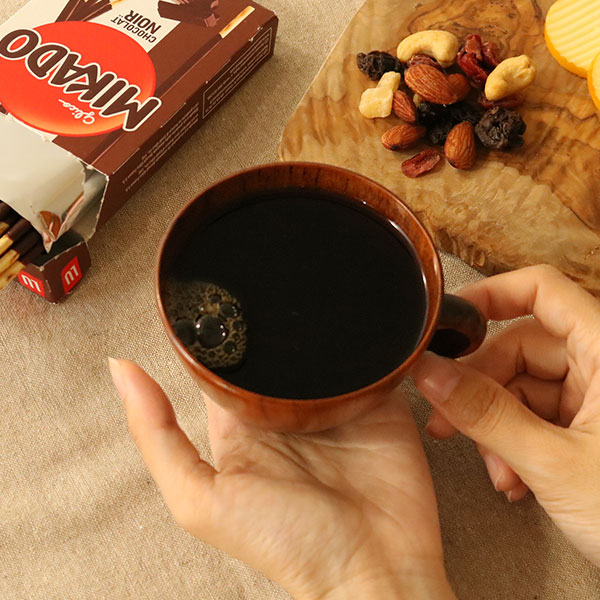 ティーカップ 200ml 木製 漆 マグカップ 天然木 食器 （ コップ マグ カップ コーヒーカップ 木 漆塗り 木目 木製食器 漆塗 塗り おしゃれ コーヒー 紅茶 木製カップ 割れにくい ） livingut-10104995 リビングート 楽天市場店 サンプル画像3
