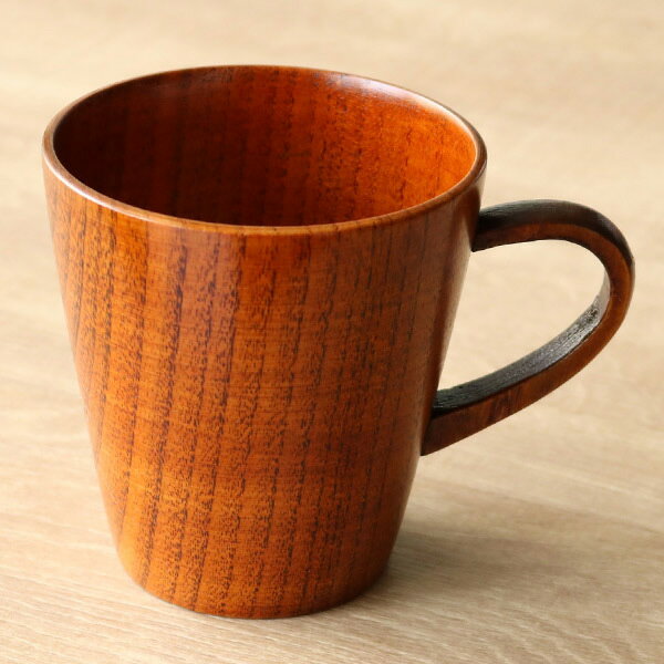 ティーカップ 260ml 木製 漆 マグカップ 天然木 食器 （ コップ マグ カップ コーヒーカッ ...