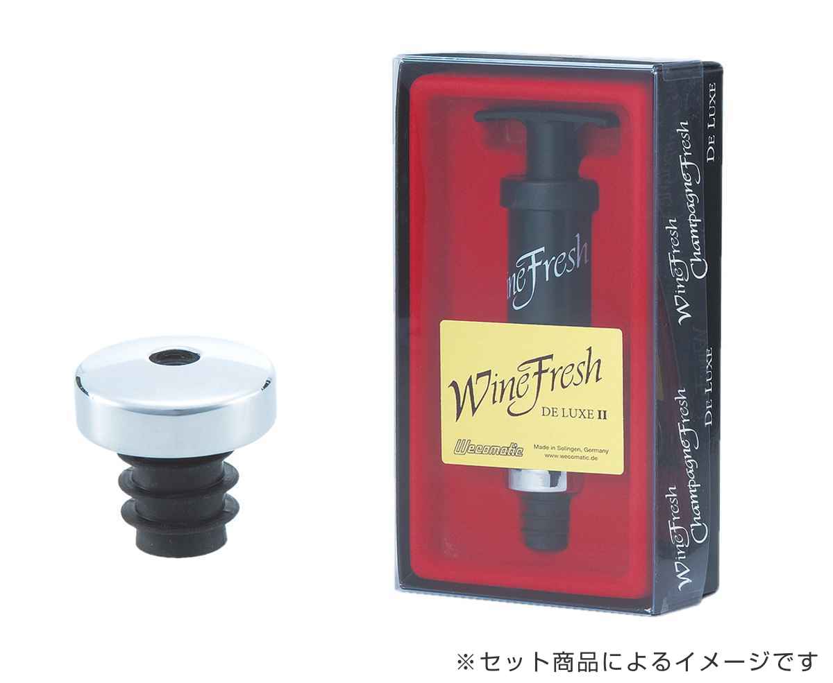 ボトルストッパー ワインフレッシュ デラックス ストッパークローム Wecomatic （ ヴェコマティック クローム ワイン保存 酸化防止 密閉保存 保存栓 ワイン用キャップ ワインストッパー ワインキャップ ワイン栓 ワイングッズ ） livingut-10188730 リビングート 楽天市場店 サンプル画像2